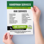 24/7 Handyman & Klempnerdienste BLACK GREEN Flyer (Hand)