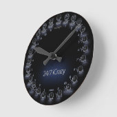 24/7 iCrazy Internet Geek Schedule Wall Clock Runde Wanduhr (Winkel)