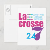 24/7 Lacrosse Postkarte (Vorne/Hinten)