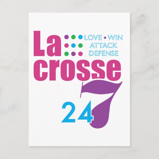 24/7 Lacrosse Postkarte (Vorderseite)