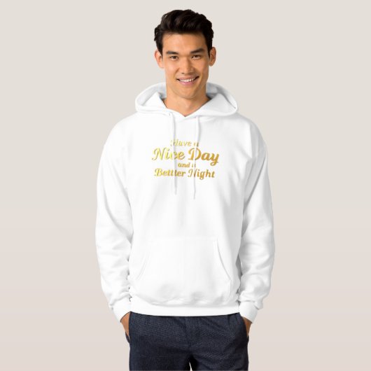 24/7 Positivity: Gold Text Inspirational Relaxed F Hoodie (Vorne ganz)