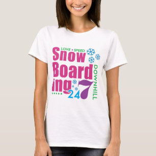 24/7 Schnee-Boarding T-Shirt