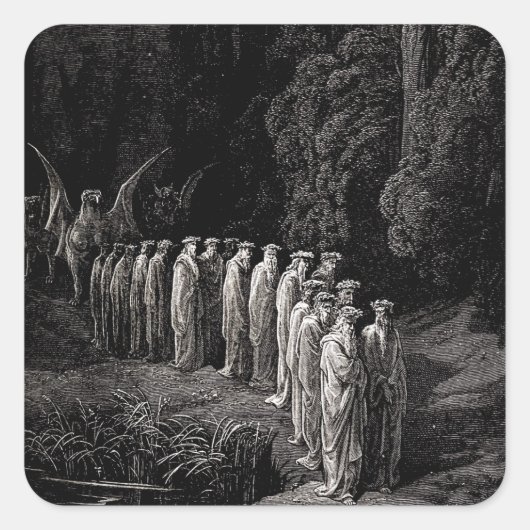 24 Ältere im Himmlischen Heilmittel - Labor Quadratischer Aufkleber (Vorderseite)