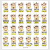 24 Baby Bear Costume School Flasche Sticker (Blatt)