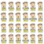 24 Baby Bear Costume School Flasche Sticker (Vorderseite)