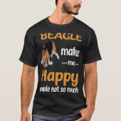 24 Beagle macht mich glücklich T-Shirt (Vorderseite)