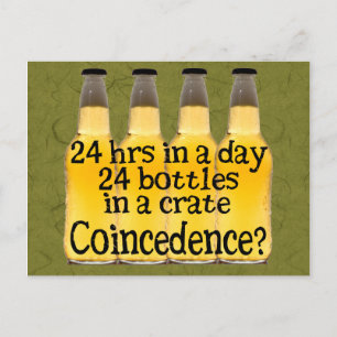 24 Bierflaschen Postkarte