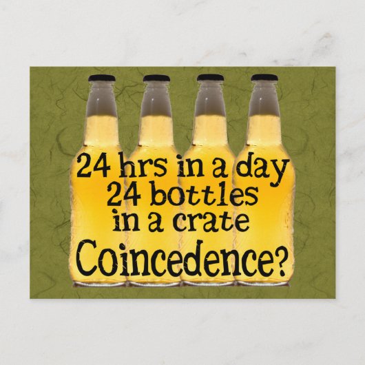 24 Bierflaschen Postkarte (Vorderseite)