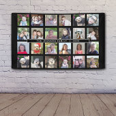 24 BildvorlagenCollage mit benutzerdefiniertem Tex Banner