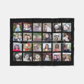 24 BildvorlagenCollage mit benutzerdefiniertem Tex Fleecedecke (Vorderseite (Horizontal))