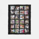 24 BildvorlagenCollage mit benutzerdefiniertem Tex Fleecedecke (Vorderseite)