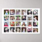 24 BildvorlagenCollage mit benutzerdefiniertem Tex Poster (Vorne)