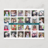 24 BildvorlagenCollage mit benutzerdefiniertem Tex Postkarte (Vorderseite)