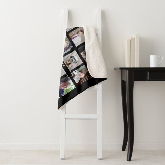 24 BildvorlagenCollage mit benutzerdefiniertem Tex Sherpadecke (Beispiel)