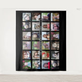 24 BildvorlagenCollage mit benutzerdefiniertem Tex Wandteppich (Vorderseite)