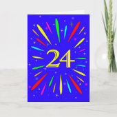 24. Birthday Explosion Card Karte (Vorderseite)