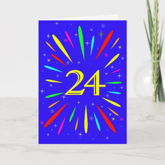 24. Birthday Explosion Card Karte (Vorderseite)