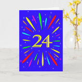 24. Birthday Explosion Card Karte (Gelbe Blume)