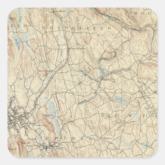 24 Blatt Danbury Quadratischer Aufkleber (Vorderseite)