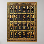 24 Buchstaben des griechischen Alphabets Geschenk Poster (Vorne)