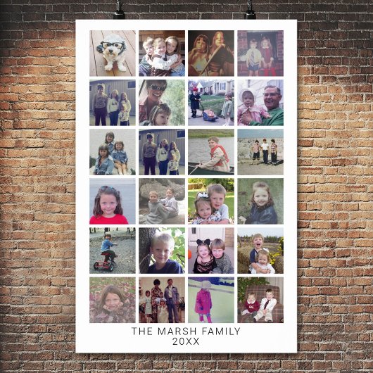 24 Collage Montage - Moderne Familie Poster