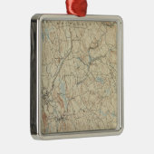 24 Danbury-Blatt Silbernes Ornament (Rechts)