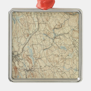 24 Danbury-Blatt Silbernes Ornament