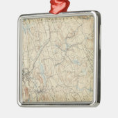 24 Danbury-Blatt Silbernes Ornament (Links)