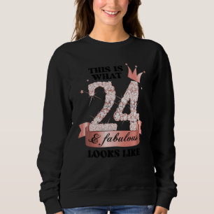 24 & Fabelhaft I Rose- und Weiße Party-Gruppe Cand Sweatshirt