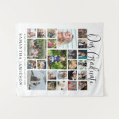 24-Foto-Collage-Abschluss-Willkommen Wandteppich (Vorderseite (Horizontal))