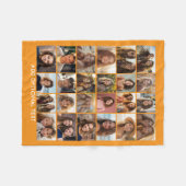 24-Foto-Collage - Benutzerdefinierter Text - Orang Fleecedecke (Vorderseite (Horizontal))