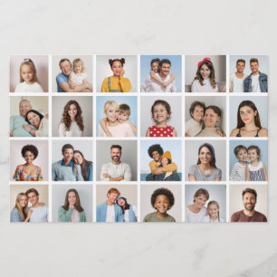 24-Foto-Collage editierbare Farbkarte/Flyer