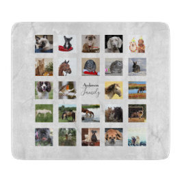 24 FOTO COLLAGE Marmor Look Hochzeitsgeschenk Schneidebrett