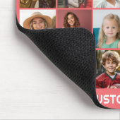 24-Foto-Collage mit individuellem Text Mousepad (Ecke)