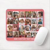 24-Foto-Collage mit individuellem Text Mousepad (Mit Mouse)