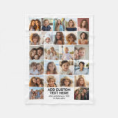 24-Foto-Collage mit Textfeld Fleecedecke (Vorderseite)