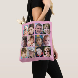 24-Foto-Collage rosa Tasche