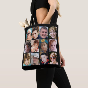 24-Foto-Collage schwarz Tasche