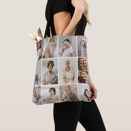 24-Foto-Collage-Vorlage personalisiert Tasche (Von Nahem)