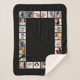 24 Foto DIY Collage Personalisiert Sherpadecke