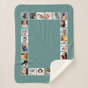 24 Foto DIY Personalisiert Collage Sherpadecke