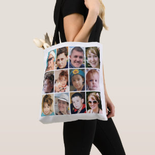 24 Foto-Kollage weiß Tasche