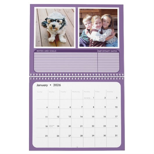 24 Fotomaterial - 2 pro Monat - Terminnotizen Kalender (Jan 2026)