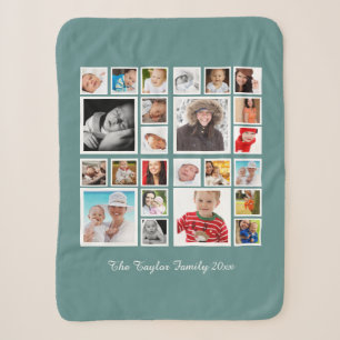 24 Fotos FotoCollage Personalisiert Sherpadecke