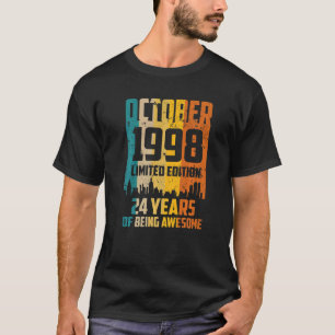24. Geburtstag 24 Jahre Phantastisch seit Oktober  T-Shirt
