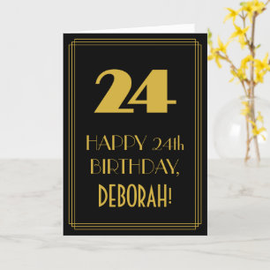 24. Geburtstag – Art Deco inspirierter Look "24" & Karte