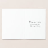 24. Geburtstag ~ Art-Déco-Stil "24" & Individuelle Folienkarte (Innenseite)