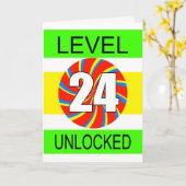 24. Geburtstag Computer Gamer Karte (Gelbe Blume)