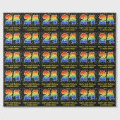 24. Geburtstag: Farbige Musiksymbole, Regenbogen 2 Geschenkpapier (Flach)