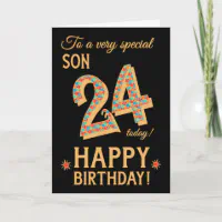 HYHYDHP Geburtstagskarte Für Sohn – Edelstahl-Karte Mit Gravur „Happy Birthday Son“, Kreditkartengröße, In Geschenktüte